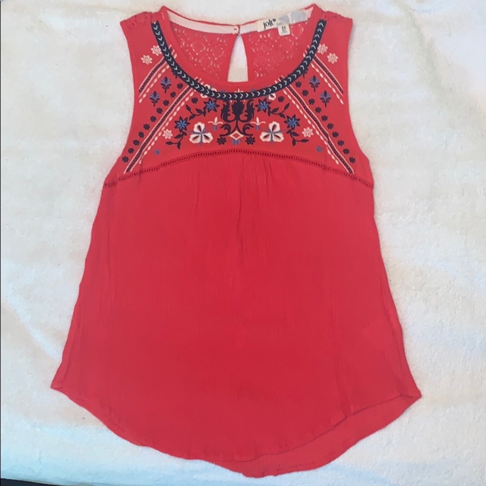 Jolt Red tank top